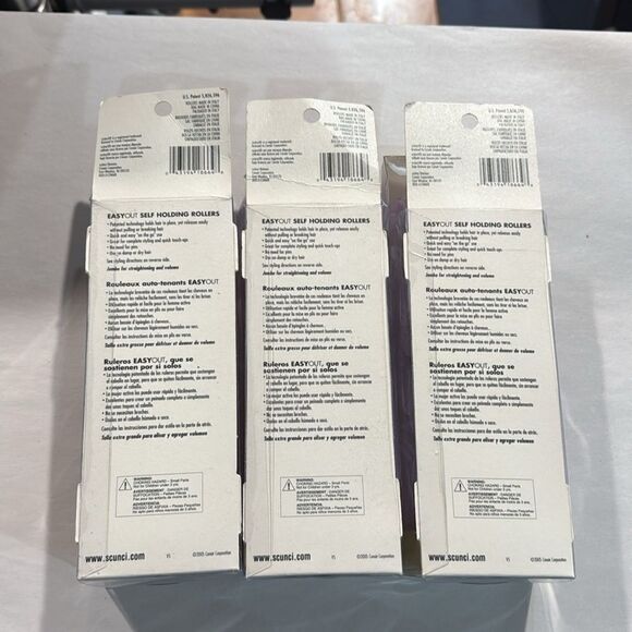 NWT Scunci Easy Out 3 pack 4 each hair Jumbo rollers - Picture 3 of 5